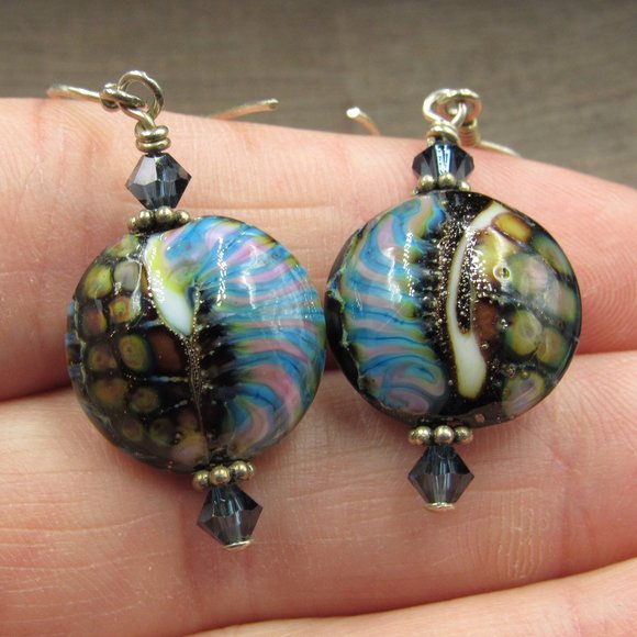 Sterling Silver Teardrop Abalone Shell Earrings Vintage Wedding Engagement Anniversary Beautiful Everyday Minimalist Cute